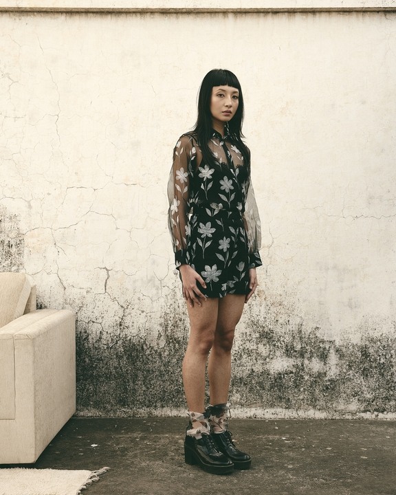Floral Organza Shorts