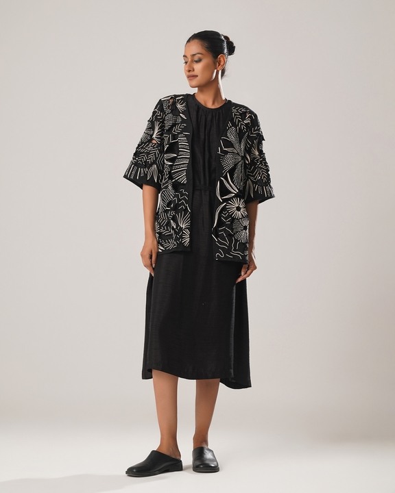 Mj Cutwork Jacket Set