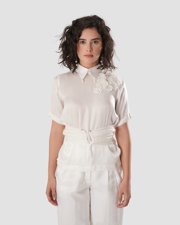 Flow Corset Shirt - White