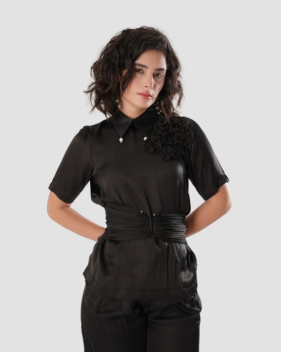 Flow Corset Shirt - Black