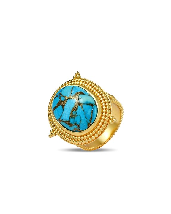 Turquoise Emblem Ring