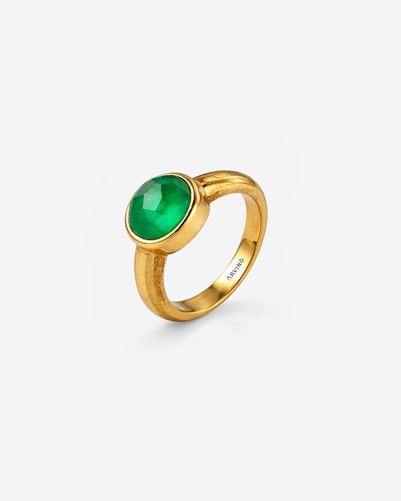 Green Onyx Bezel Ring