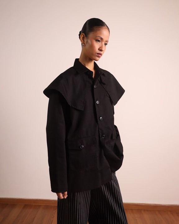 French Chore Shirt-Black
