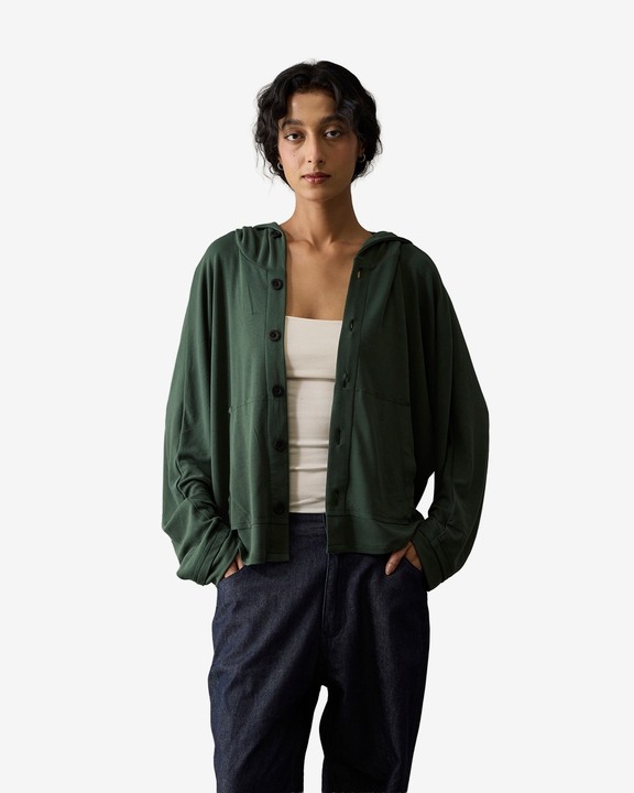 Green Dolman Hoodie - Women