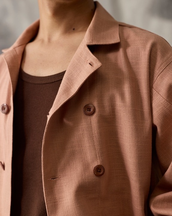 Peach Work Shirt Linen - Men