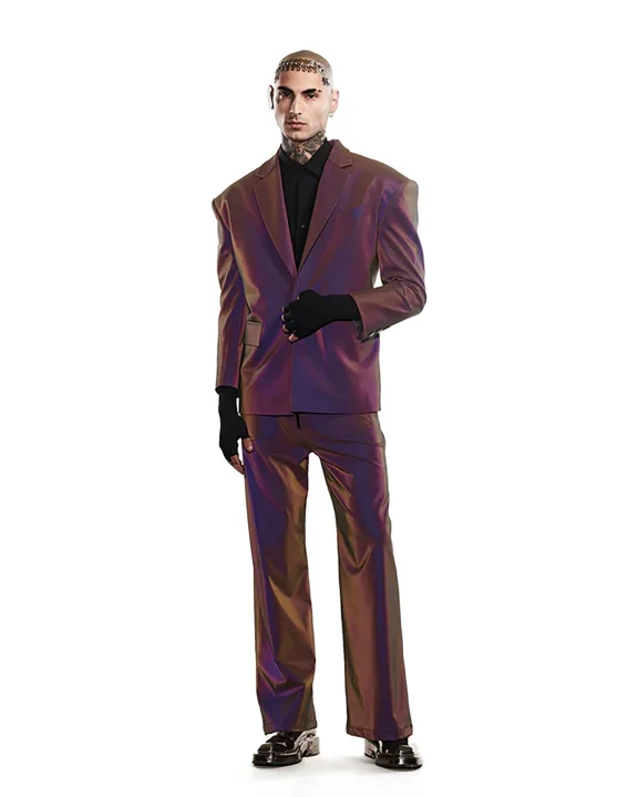 Purple Reflective Co-ord Set