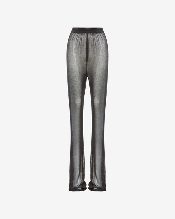 Black Recycle Mesh Pants