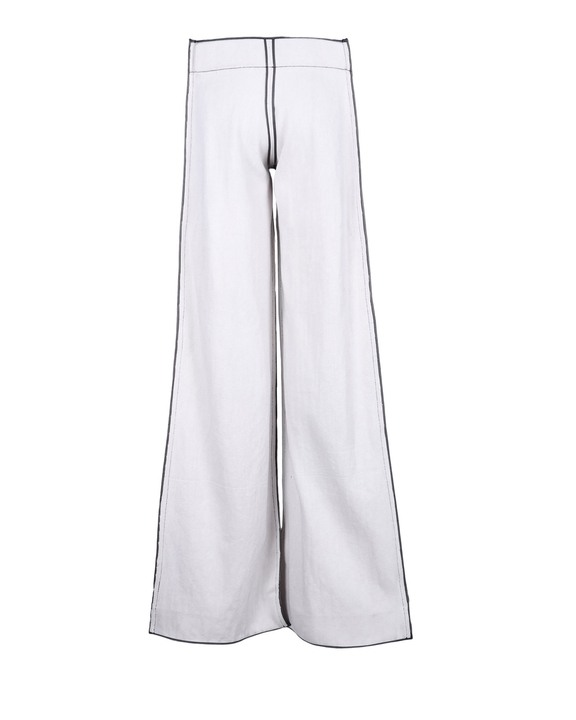 Structured Grey Handwoven Denim Pants