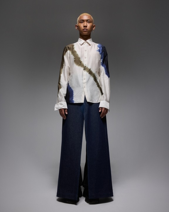 Blue Denim Skirt Pants