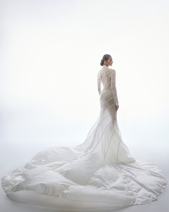 Ruched Butter Paper Dress