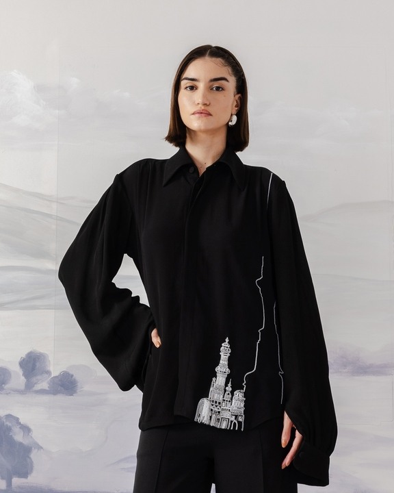 The Last Feather Line Embrodidery Shirt