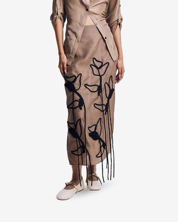 Sketch In Thread Skirt