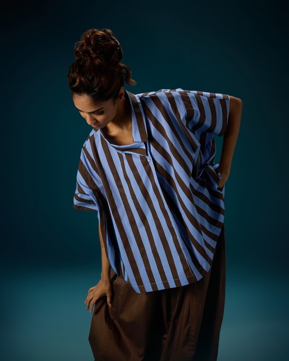 Drop Shoulder Flare Shirt