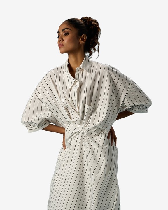 Uneven Buttoning Shirt