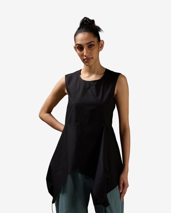 Rouche Panel Sleeveless Top