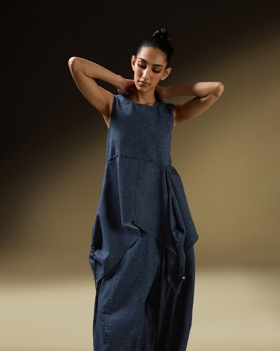 Rouche Panel Sleeveless Top