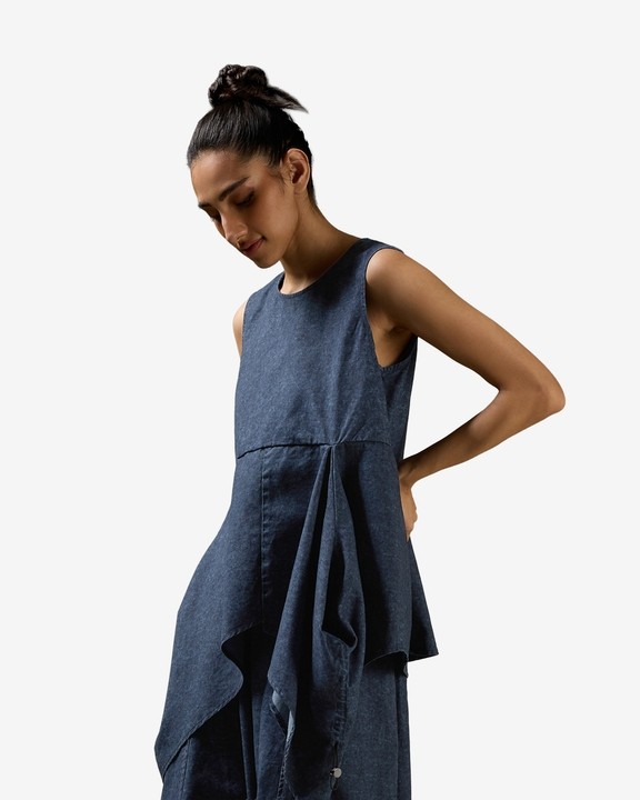 Rouche Panel Sleeveless Top
