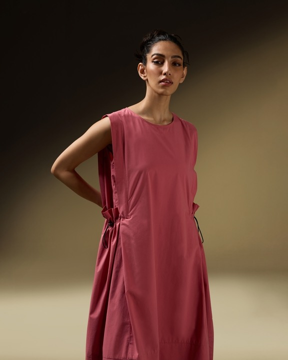Shoulder Panel Sleeveless Dress
