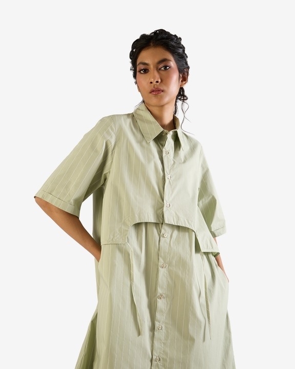 Front Layer Shirt Dress