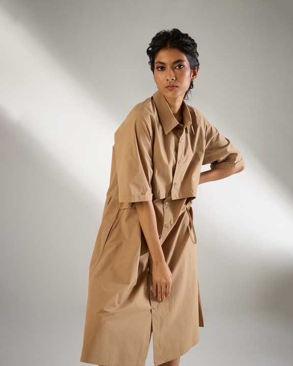 Front Layer Shirt Dress