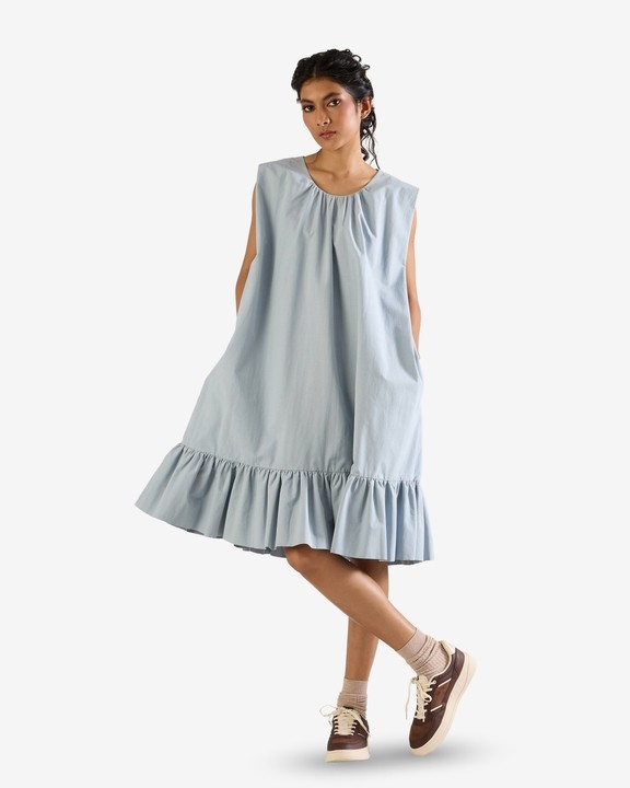 Frill Hem Sleeveless Dress