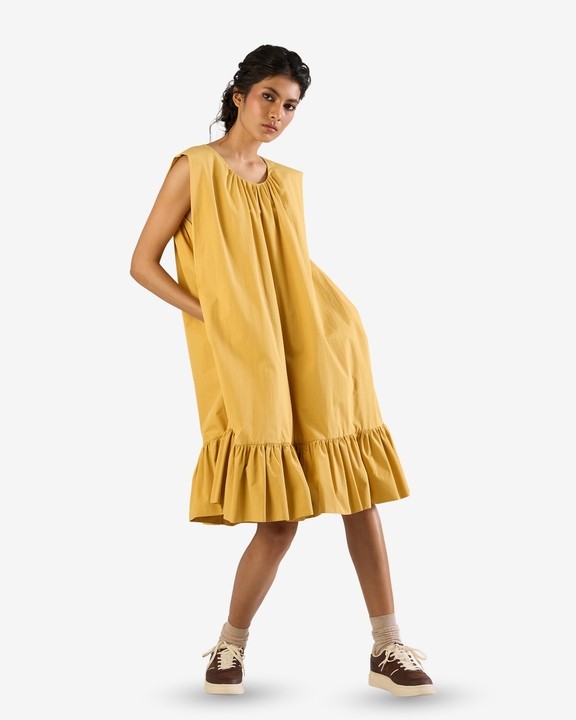 Frill Hem Sleeveless Dress