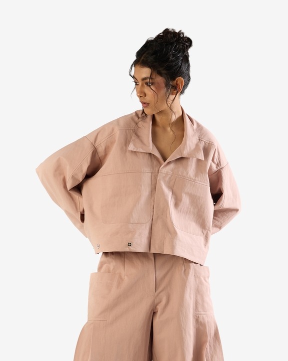 Metal Button Two-Way Shirt