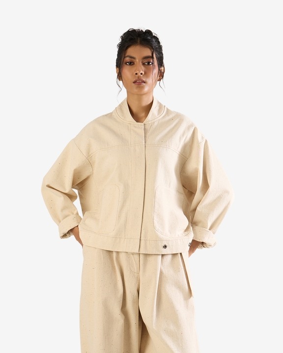 Metal Button Two-Way Shirt