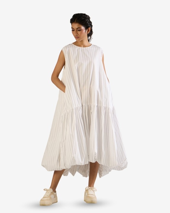 Soft Gather Sleeveless Dress