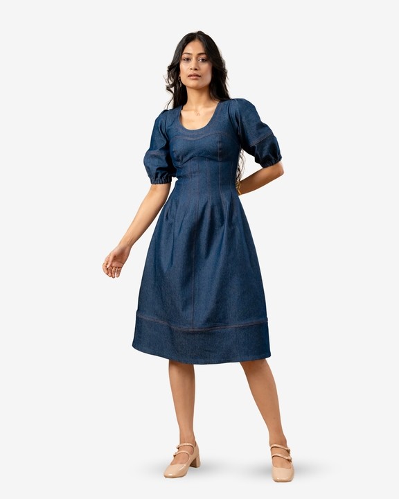 Isabelle Upcycled Denim Dress