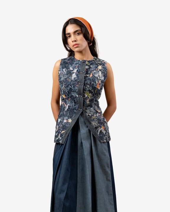 Ida Upcycled Denim Waistcoat