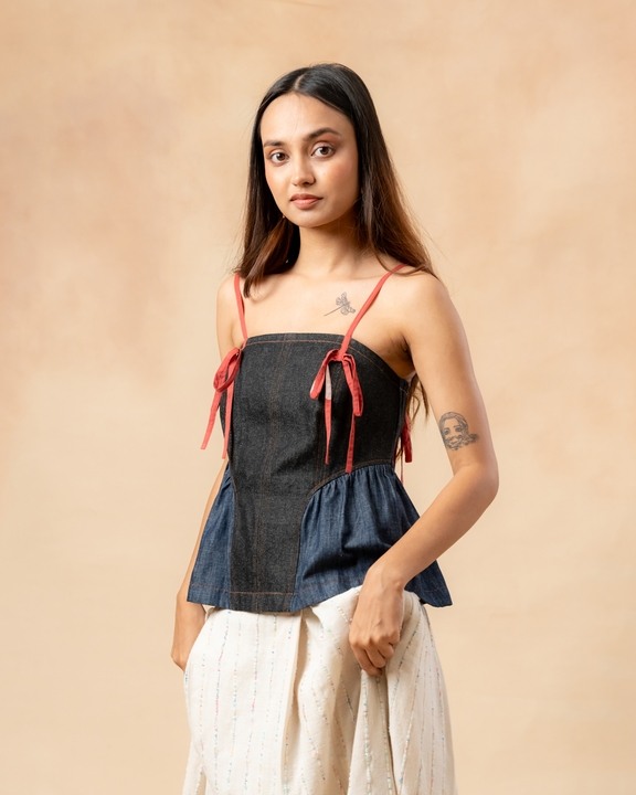 Sunhat Spell Denim Top