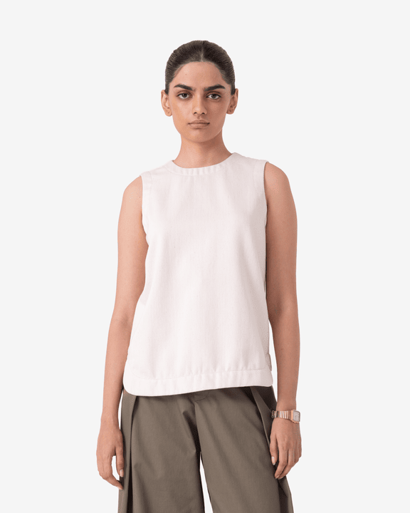 Dorothy Handwoven Denim Top