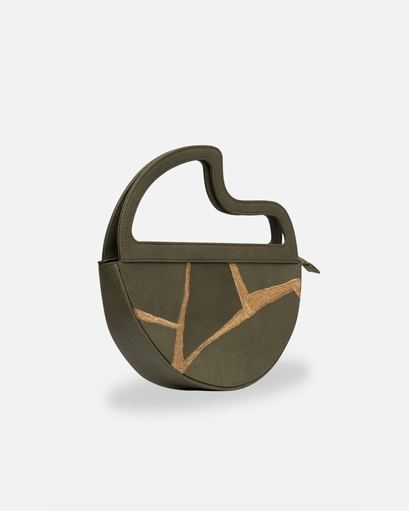 Maeve Crescent Clutch In Olive