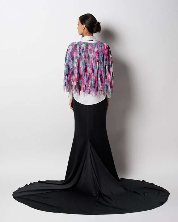 Bead Fringe Cape