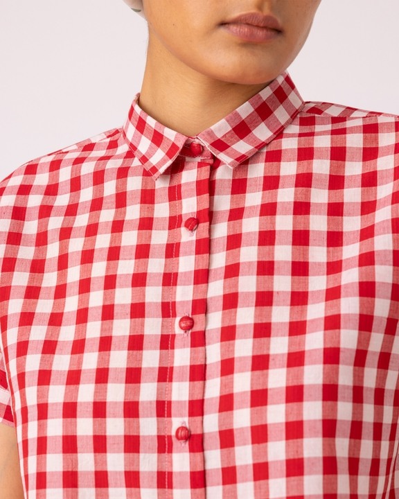 Emily Checkered Handwoven Top