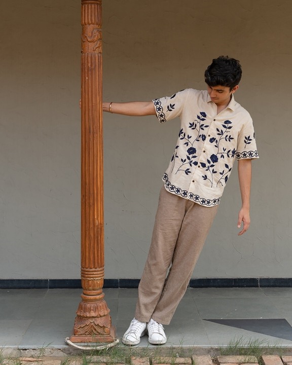 Lilies in the Light Linen Shirt