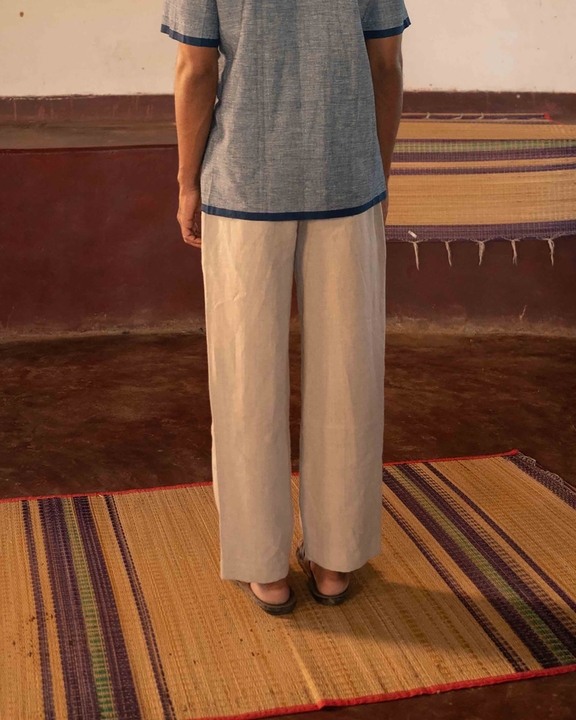 Beige Linen Lounge Pants