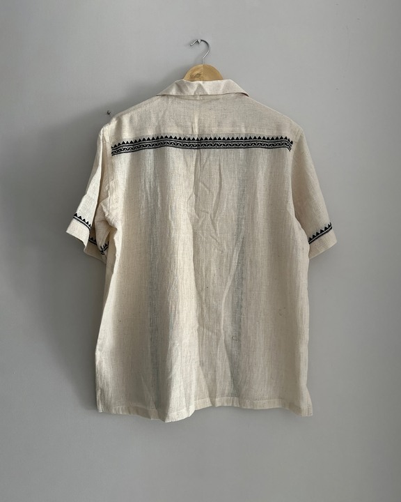 Black Verticals Hand-woven Cotton Shirt