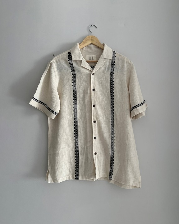 Black Verticals Hand-woven Cotton Shirt