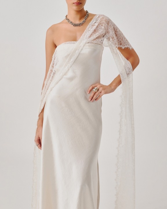 White Peony Lace Gown