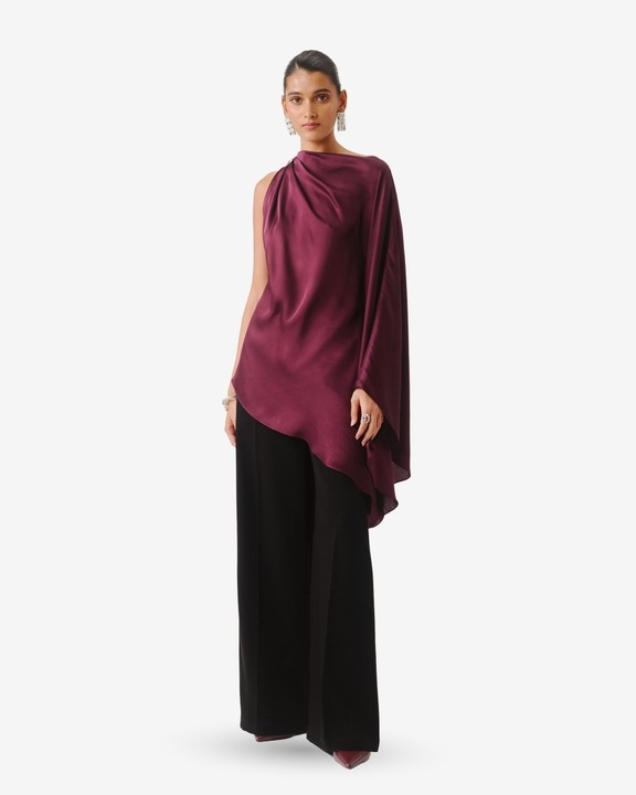 Dark Plum Drape Top