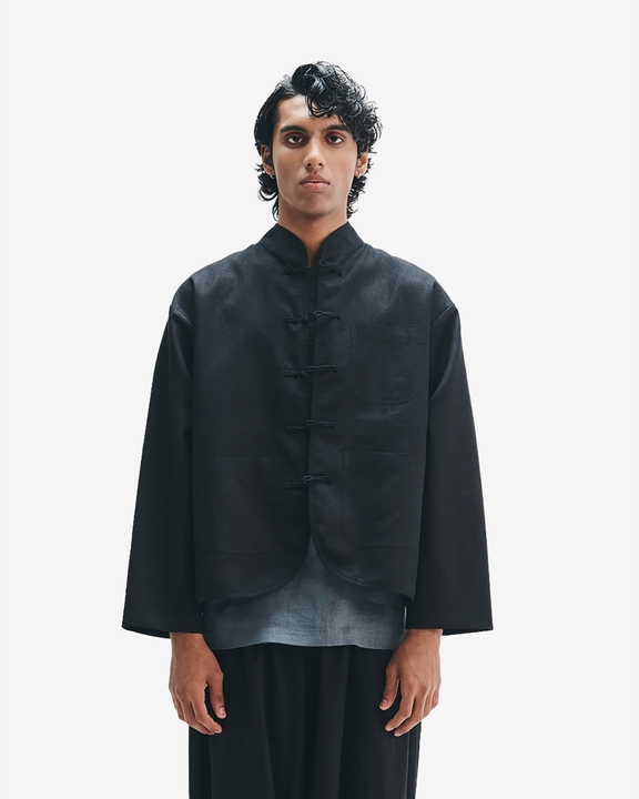 Kohl Co-linen Men’s Mandarin Collar Jacket