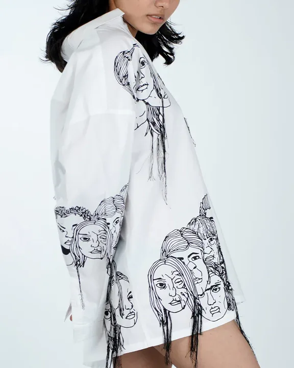 Handcrafted Diversity Stream Shirt (White)