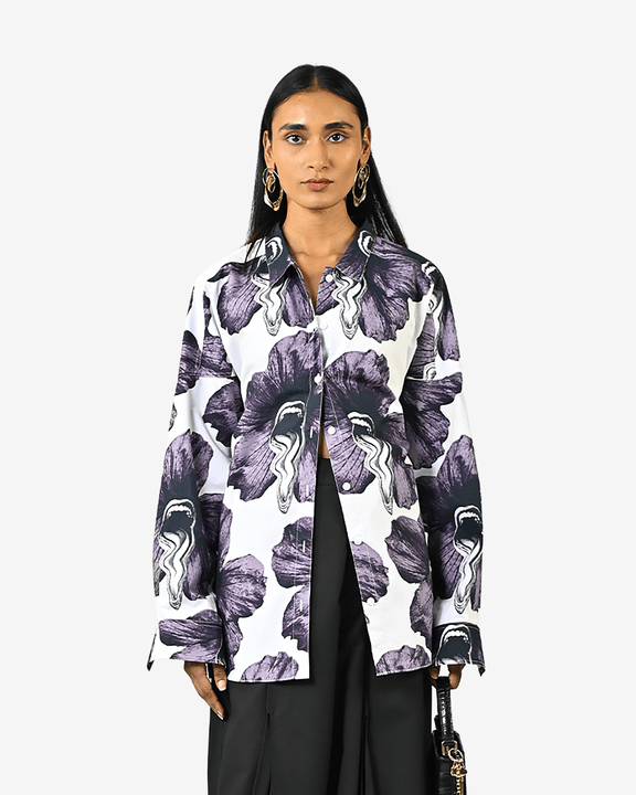 Three Way Tongue-printed Shirt