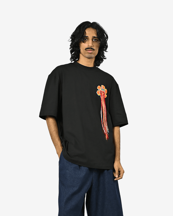 Hand-embroidered Floral T-shirt