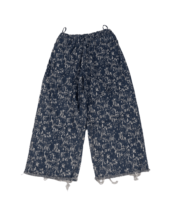 Oversized unisex denim in jacquard weaved denim (Indigo)