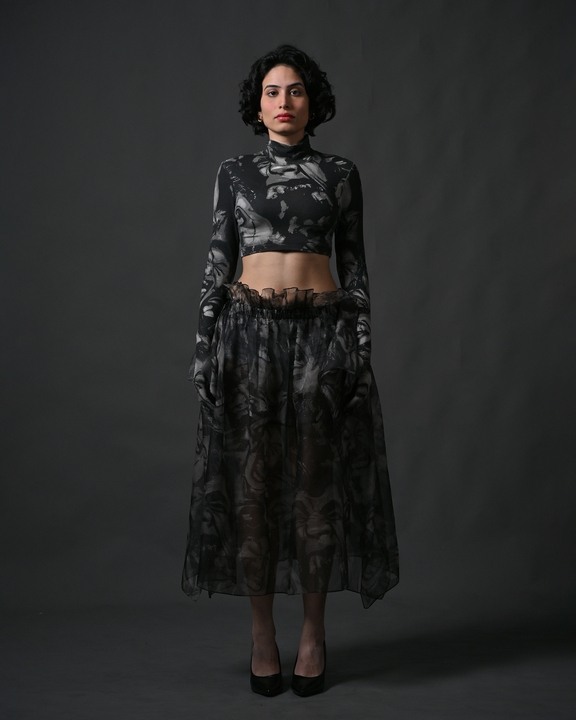 Second Skin Dead Bouquet Crop Top 2.0