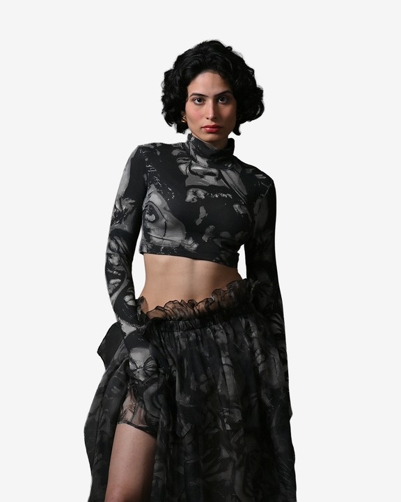 Second Skin Dead Bouquet Crop Top 2.0