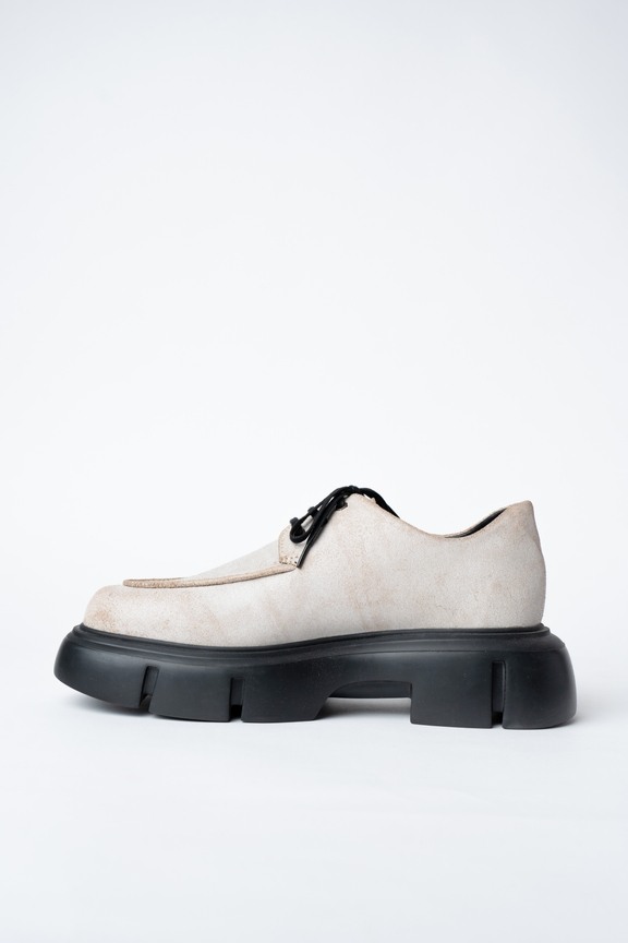 Laced Derby Shoes With A Rounded Toe And Chunky Sole